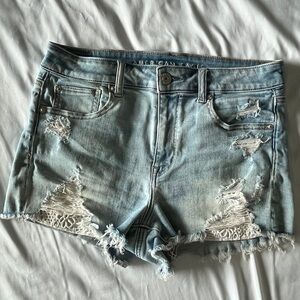 American Eagle Light Blue Jean Shorts